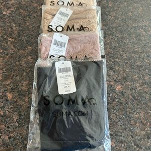 SOMA Vanishing Edge Microfiber Lace Hi-Cut Briefs Size XL NWT